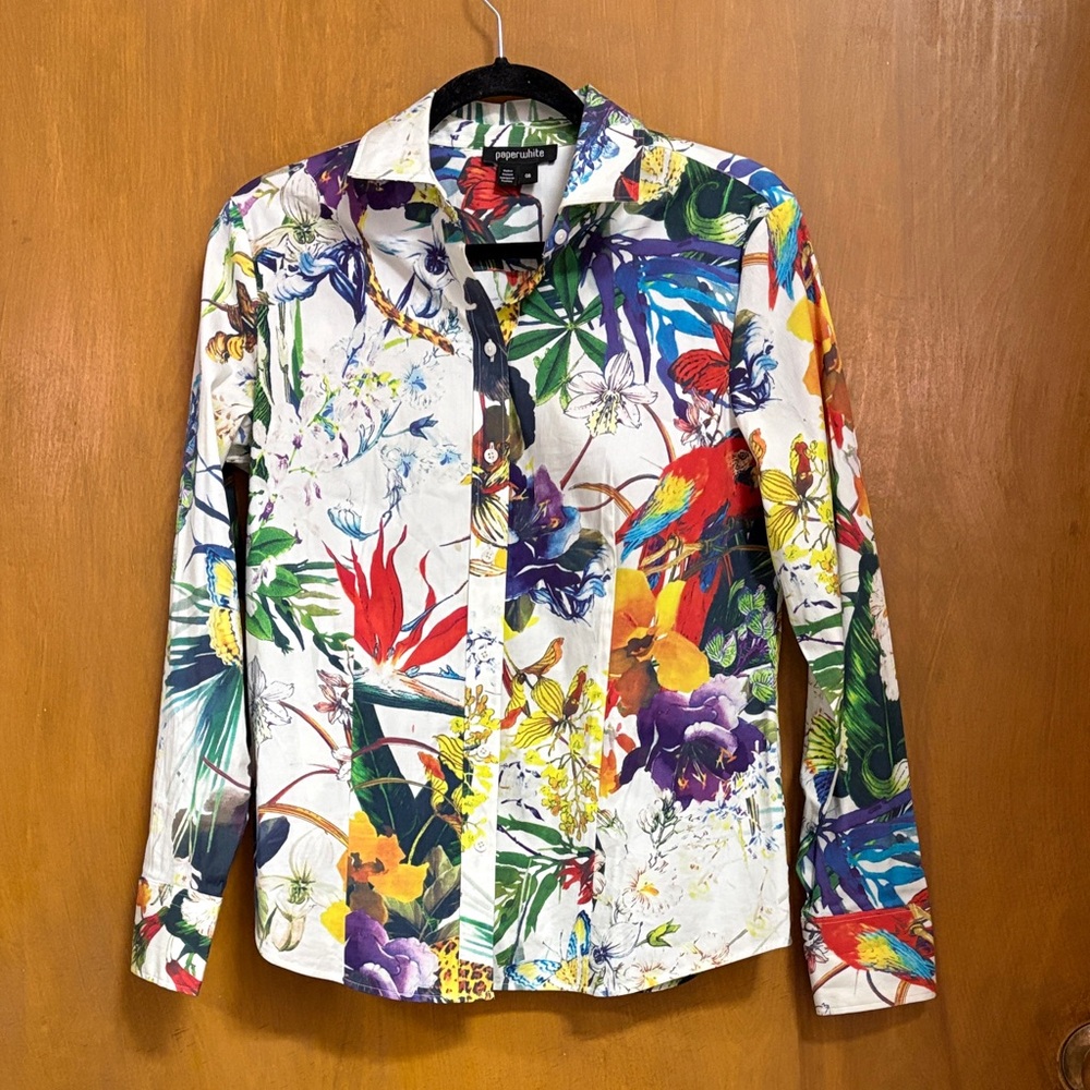 Paperwhite Women’s Button Down Floral Top